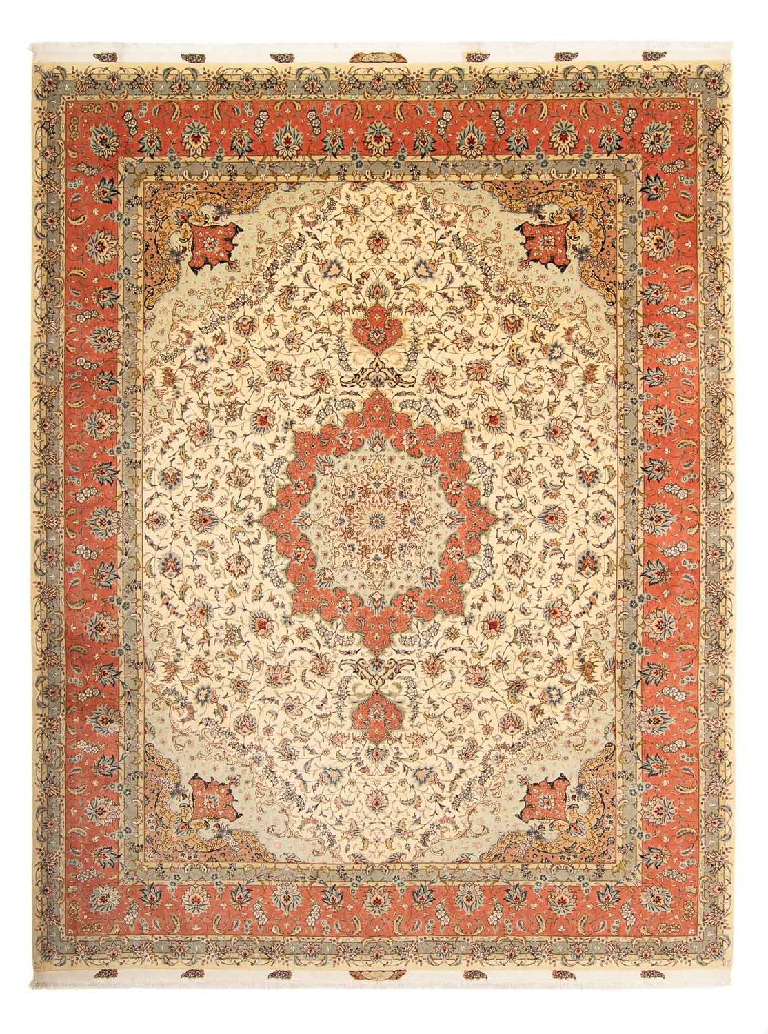 Persisk matta - Tabriz - Royal - 387 x 307 cm - brun