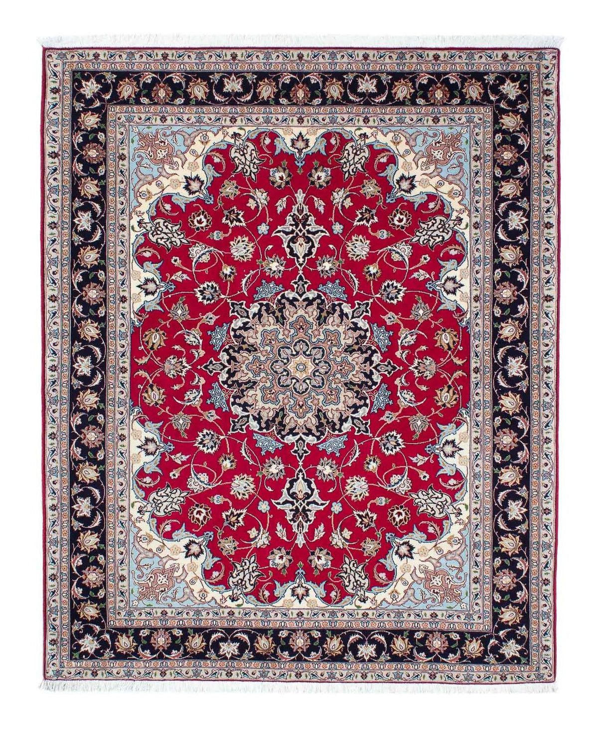 Persisk matta - Tabriz - Royal - 200 x 153 cm - mörkröd