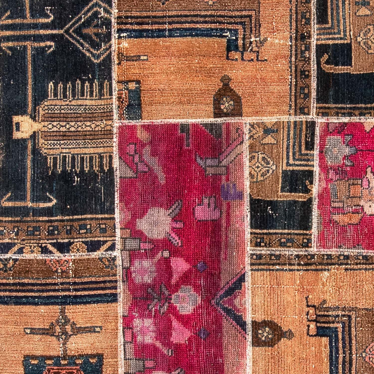 Patchwork-matta - 244 x 164 cm - flerfärgad