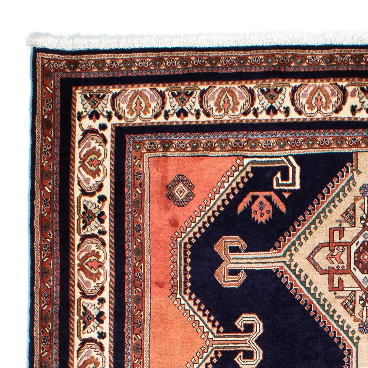 Persisk matta - Bijar - 238 x 175 cm - mörkblå