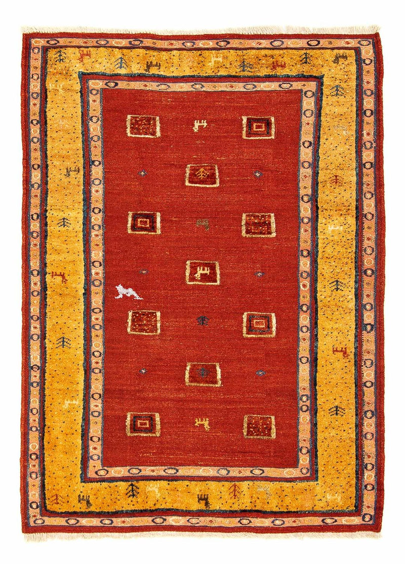 Kelim Carpet - orientalisk matta - 144 x 100 cm - mörkröd