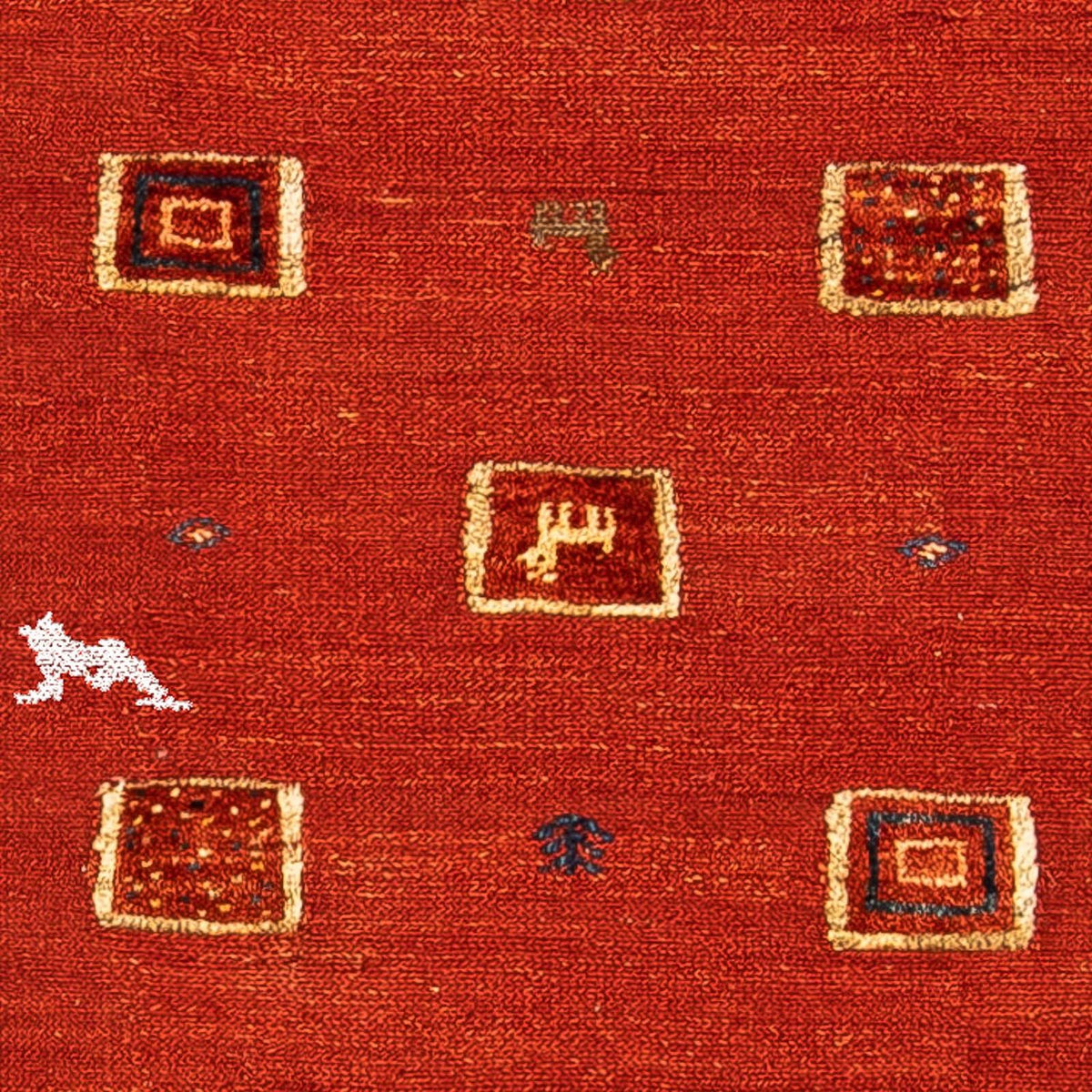 Kelim Carpet - orientalisk matta - 144 x 100 cm - mörkröd