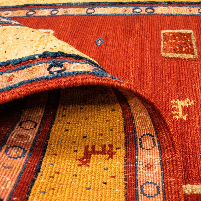 Kelim Carpet - orientalisk matta - 144 x 100 cm - mörkröd