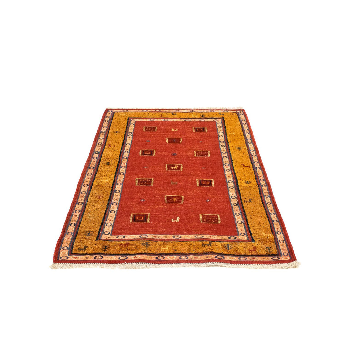 Kelim Carpet - orientalisk matta - 144 x 100 cm - mörkröd