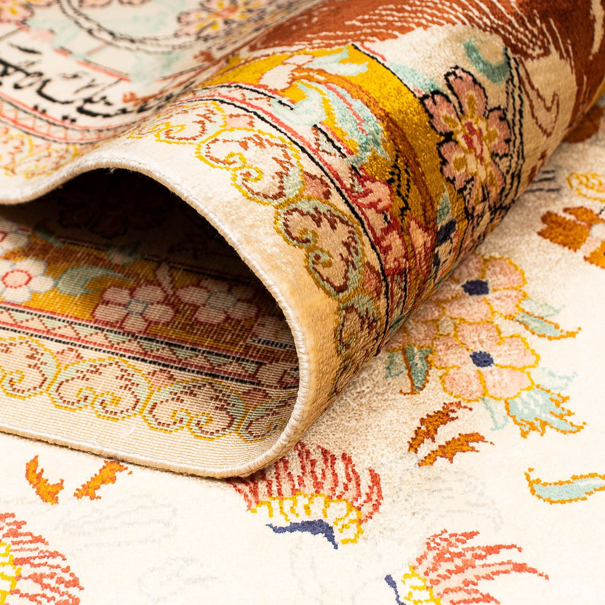 Silk Carpet - Ghom Silk - Premium - 195 x 125 cm - rosa