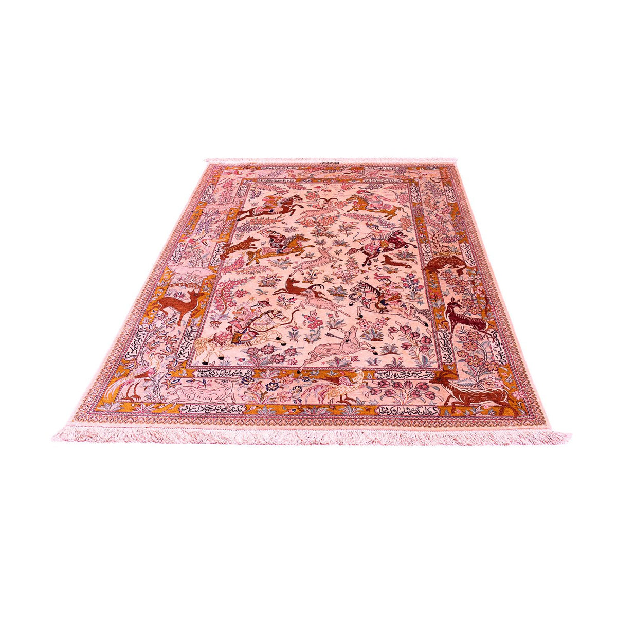 Silk Carpet - Ghom Silk - Premium - 195 x 125 cm - rosa
