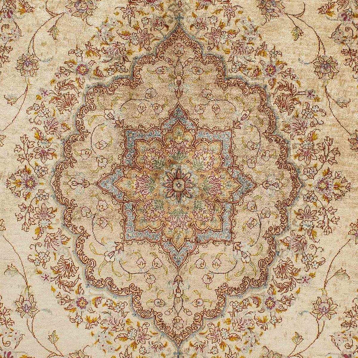 Silk Carpet - Ghom Silk - Premium - 188 x 130 cm - beige