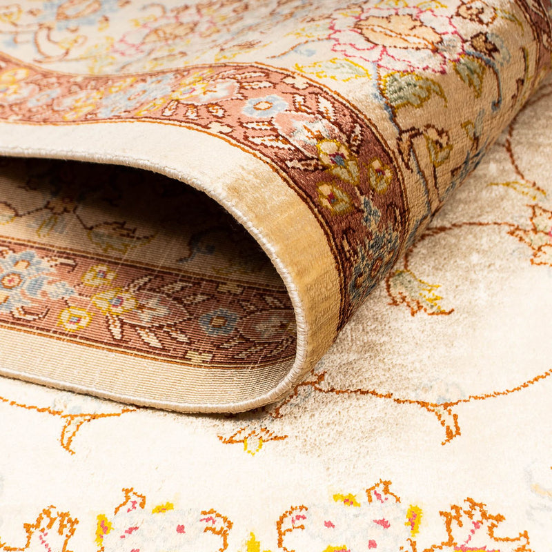 Silk Carpet - Ghom Silk - Premium - 188 x 130 cm - beige