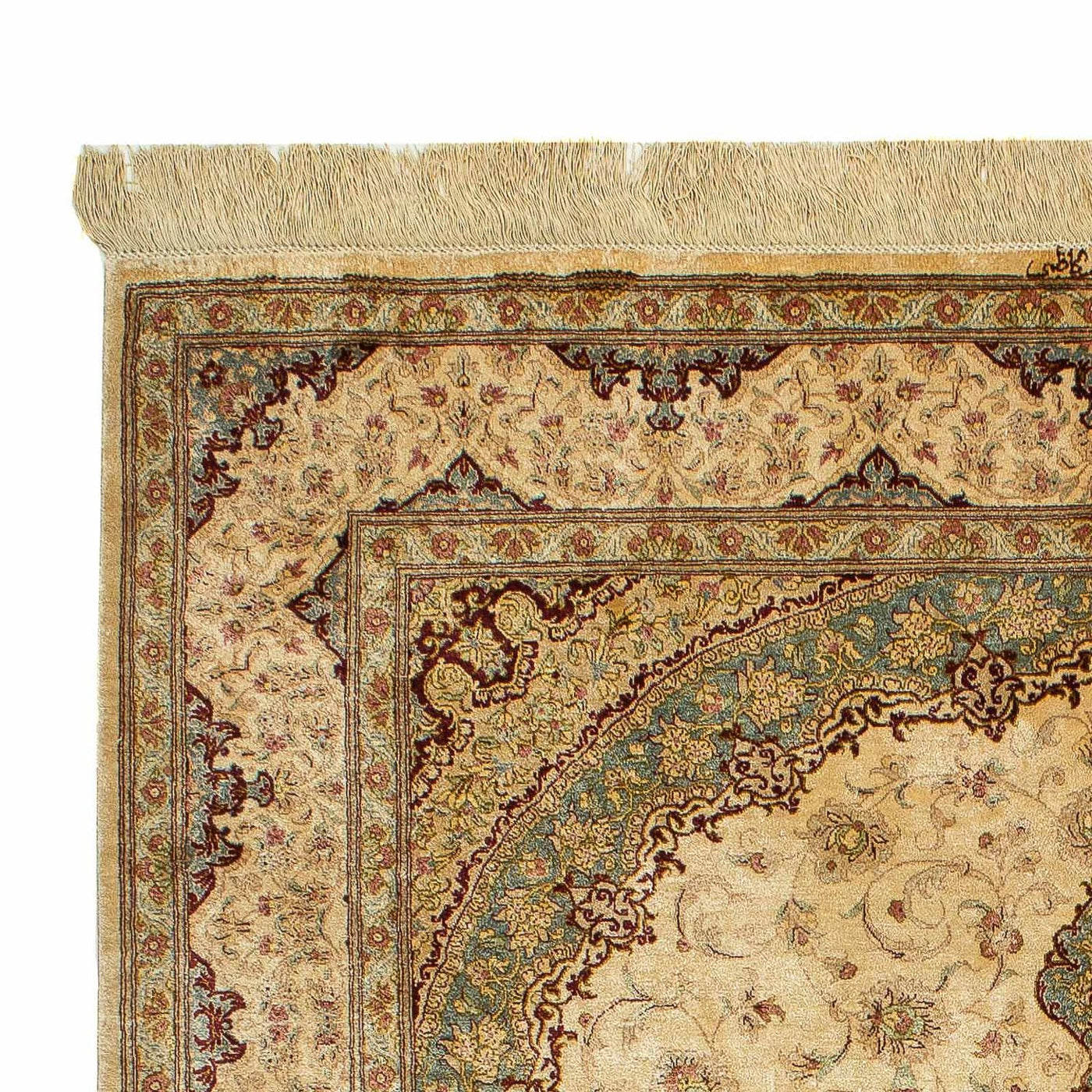 Qom silke Mattan 197x131cm - Oriental Carpet