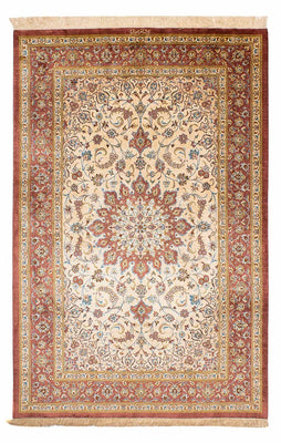 Silk Carpet - Ghom Silk - Premium - 200 x 128 cm - beige