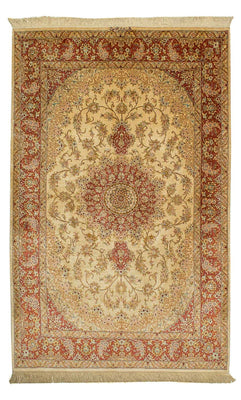 Silk Carpet - Ghom Silk - Premium - 210 x 130 cm - beige