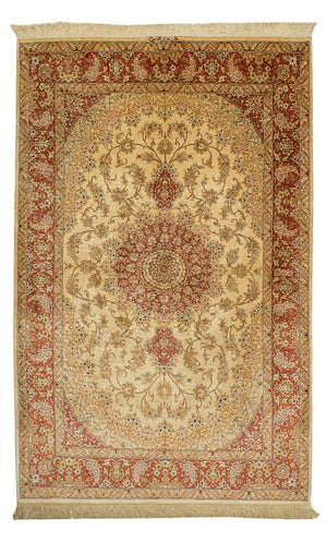 Silk Carpet - Ghom Silk - Premium - 210 x 130 cm - beige