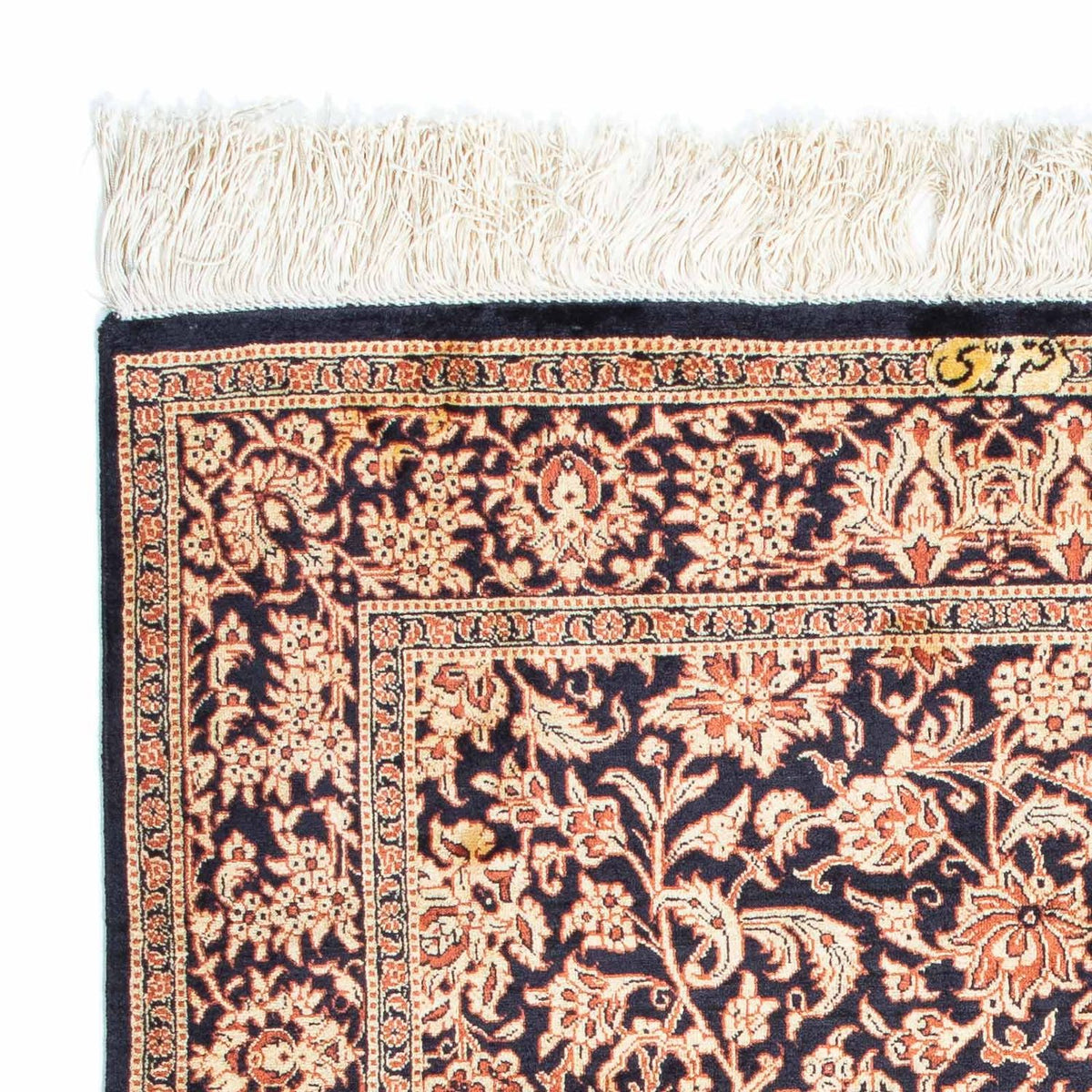 Persisk matta - Ghom - 112 x 80 cm - mörkblå