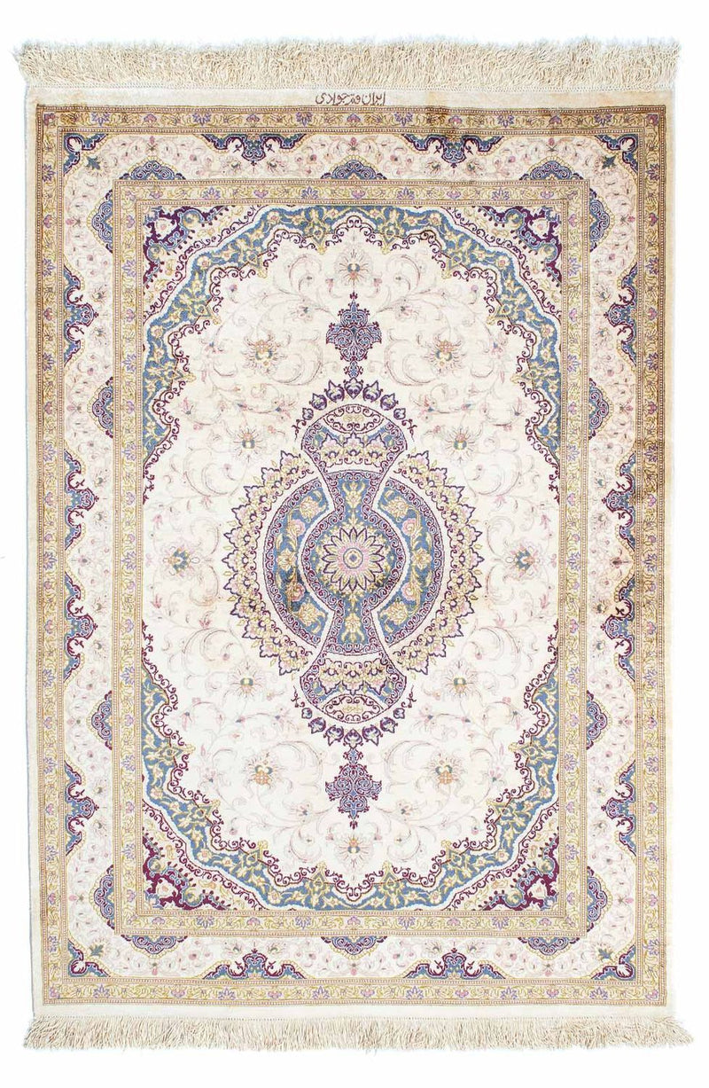 Persisk matta - Ghom - 143 x 100 cm - beige