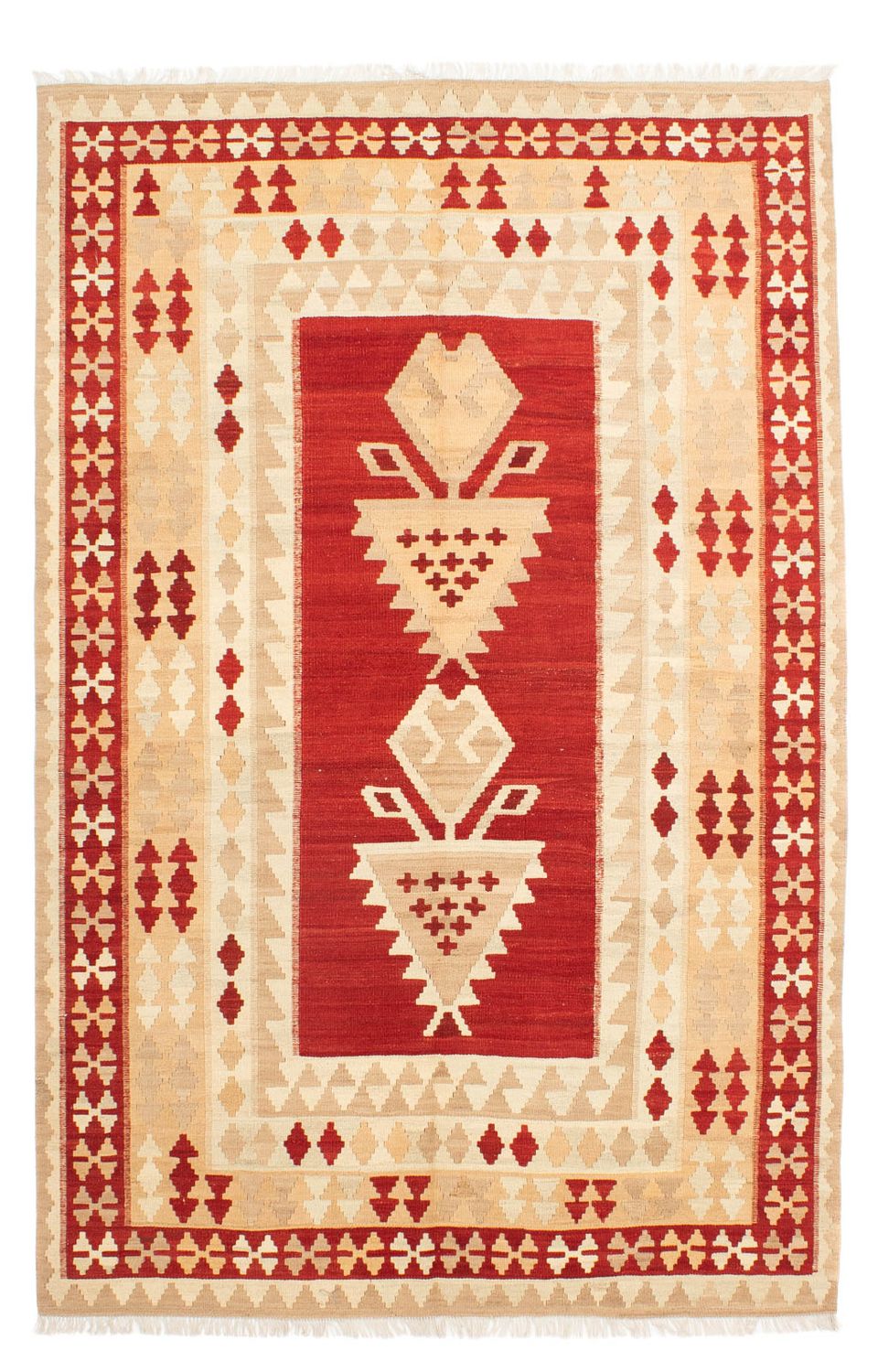 Kelim Carpet - orientalisk matta - 256 x 173 cm - beige