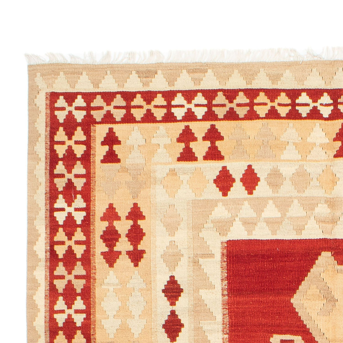 Kelim Carpet - orientalisk matta - 256 x 173 cm - beige