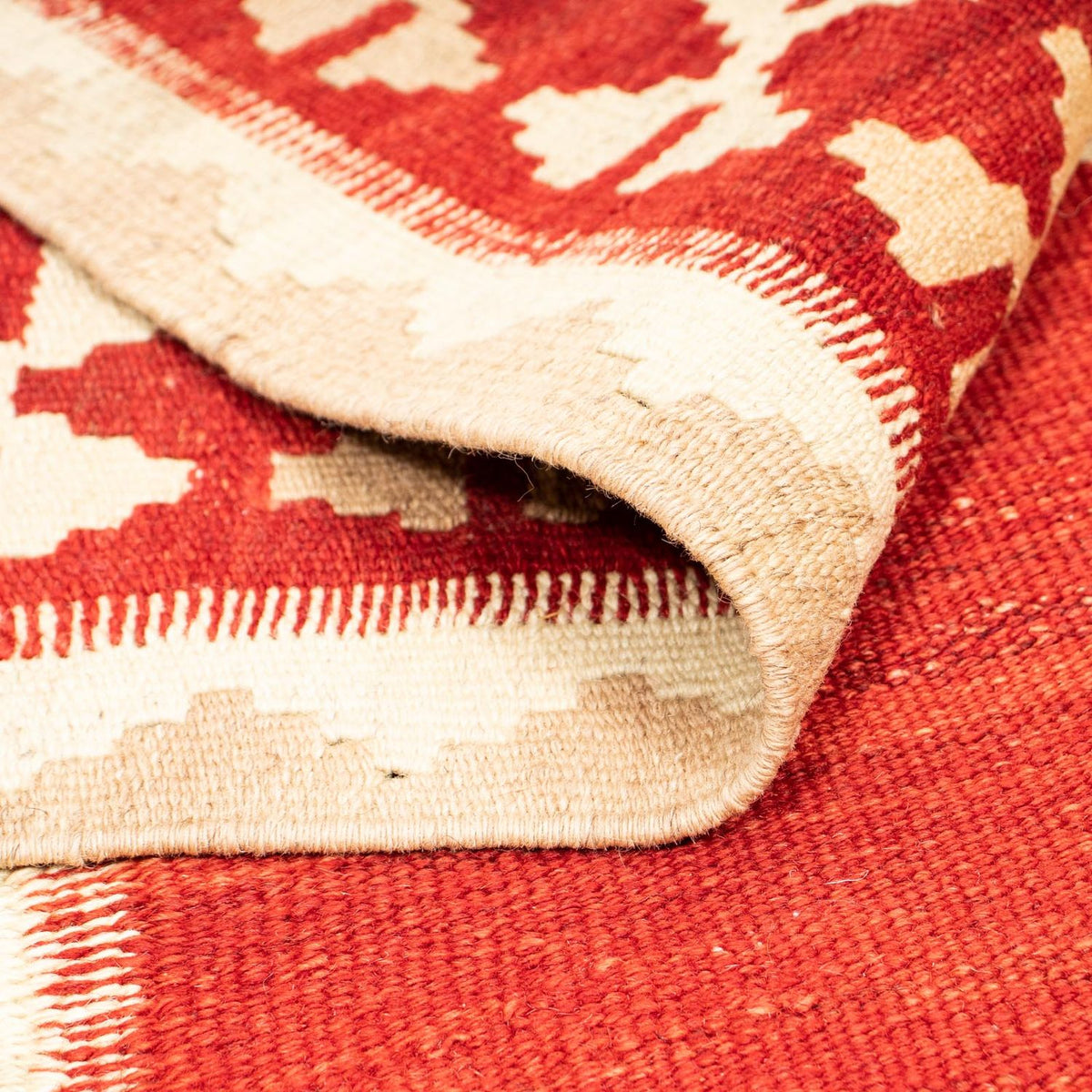 Kelim Carpet - orientalisk matta - 256 x 173 cm - beige