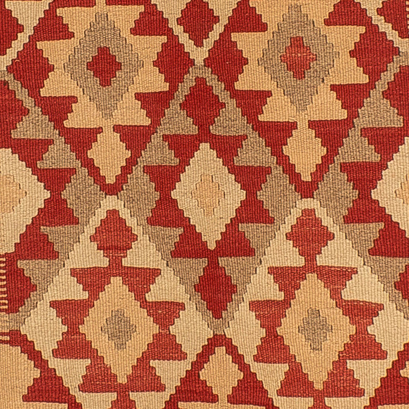 Kelim Carpet - orientalisk matta - 198 x 146 cm - mörkröd