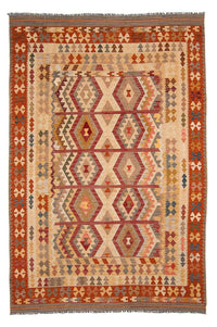 Kelim Carpet - Splash - 301 x 204 cm - beige