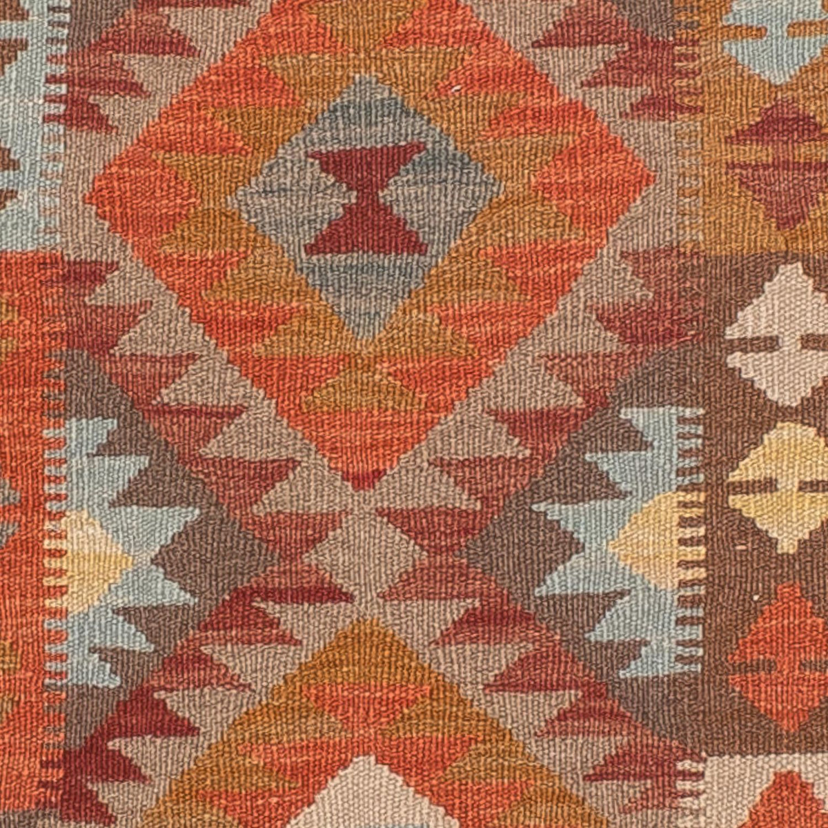 Runner Kelim Carpet - Splash - 296 x 76 cm - ljusröd