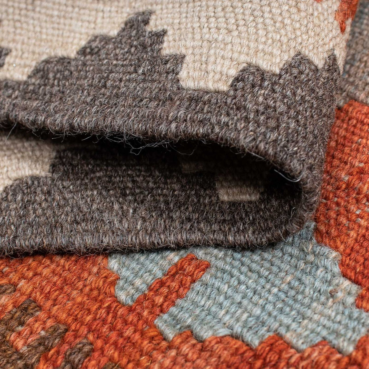 Runner Kelim Carpet - Splash - 296 x 76 cm - ljusröd