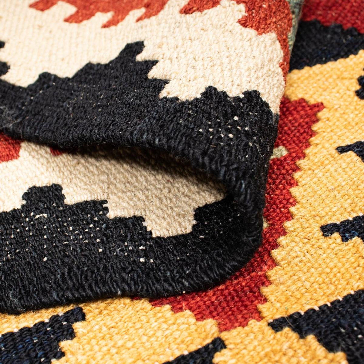 Kelim Carpet - Splash - 214 x 153 cm - flerfärgad