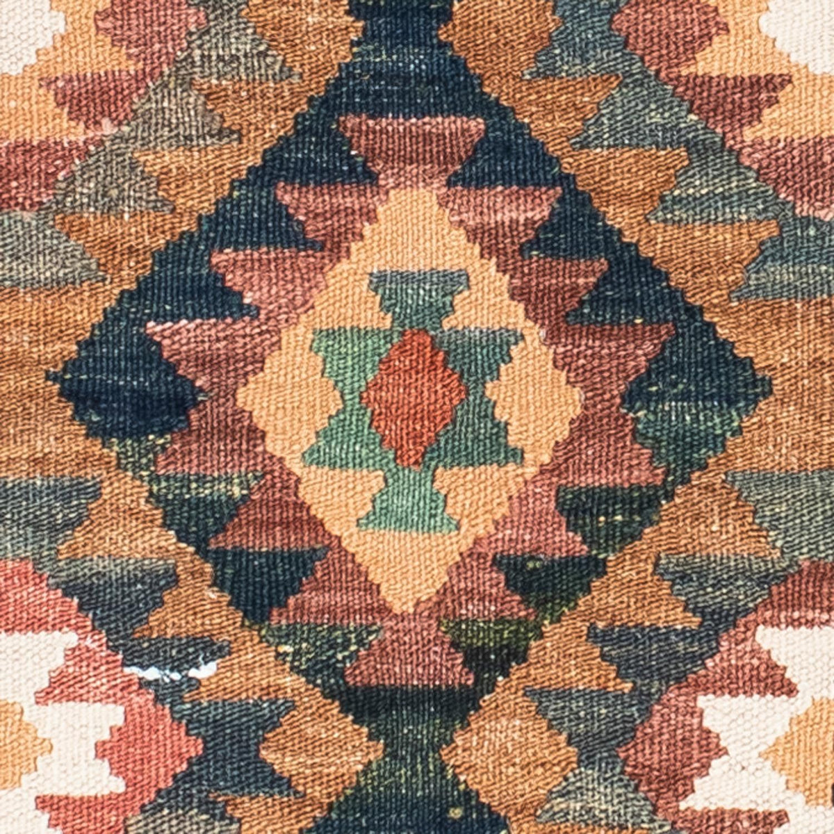 Runner Kelim Carpet - orientalisk matta - 200 x 101 cm - ljusbrun