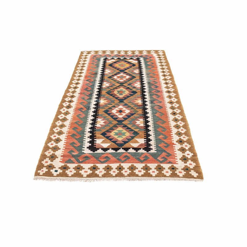 Runner Kelim Carpet - orientalisk matta - 200 x 101 cm - ljusbrun