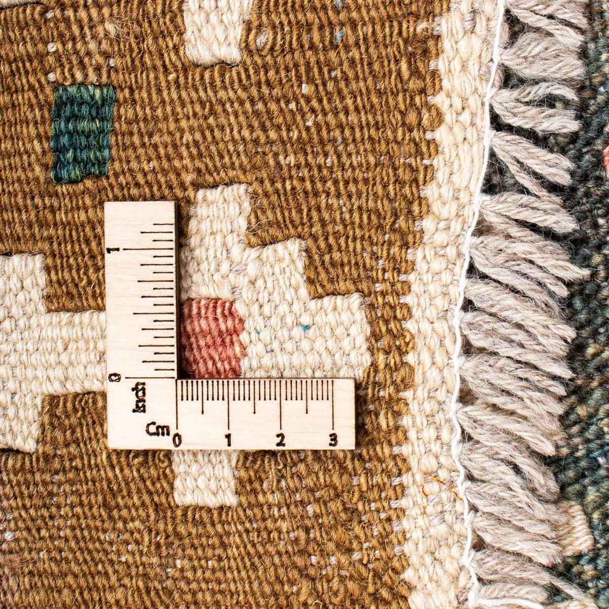 Runner Kelim Carpet - orientalisk matta - 200 x 101 cm - ljusbrun