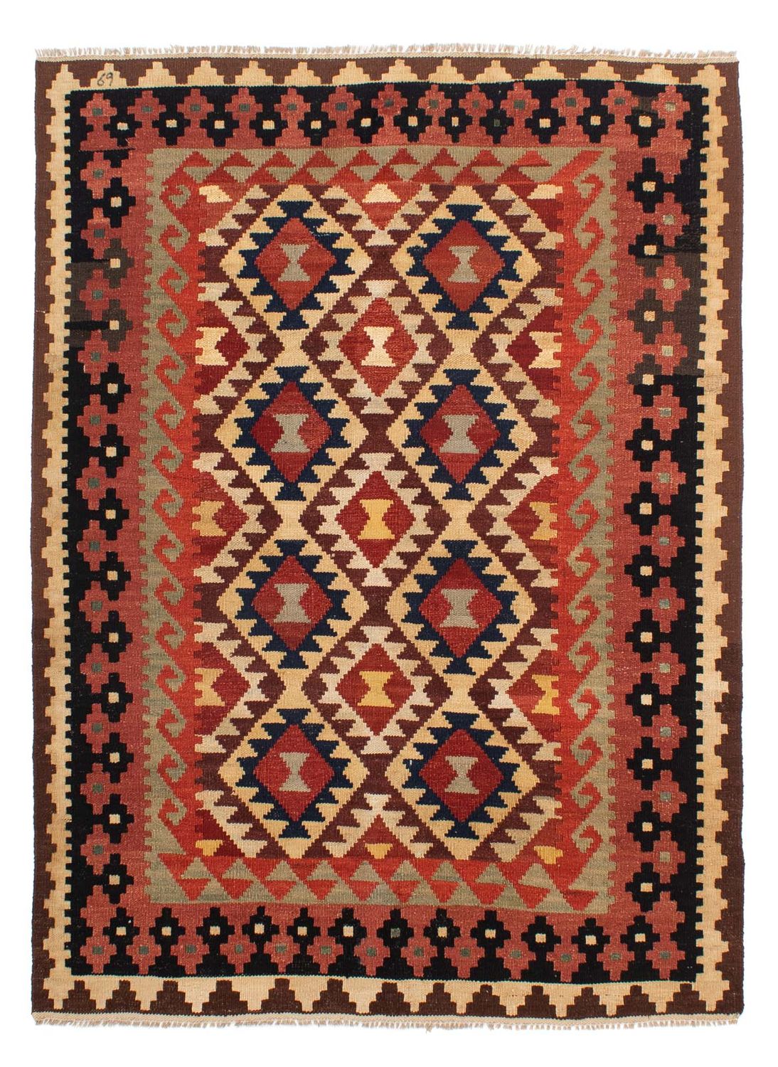 Kelim Carpet - Splash - 203 x 153 cm - flerfärgad