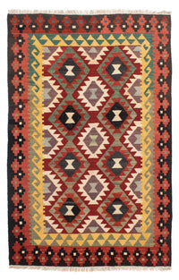 Kelim Carpet - Splash - 194 x 126 cm - flerfärgad