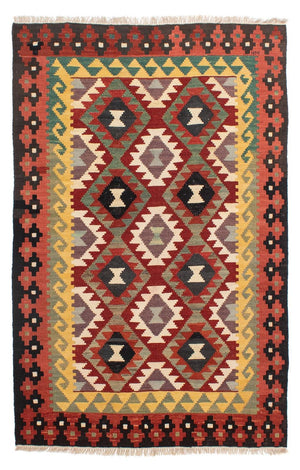 Kelim Carpet - Splash - 194 x 126 cm - flerfärgad