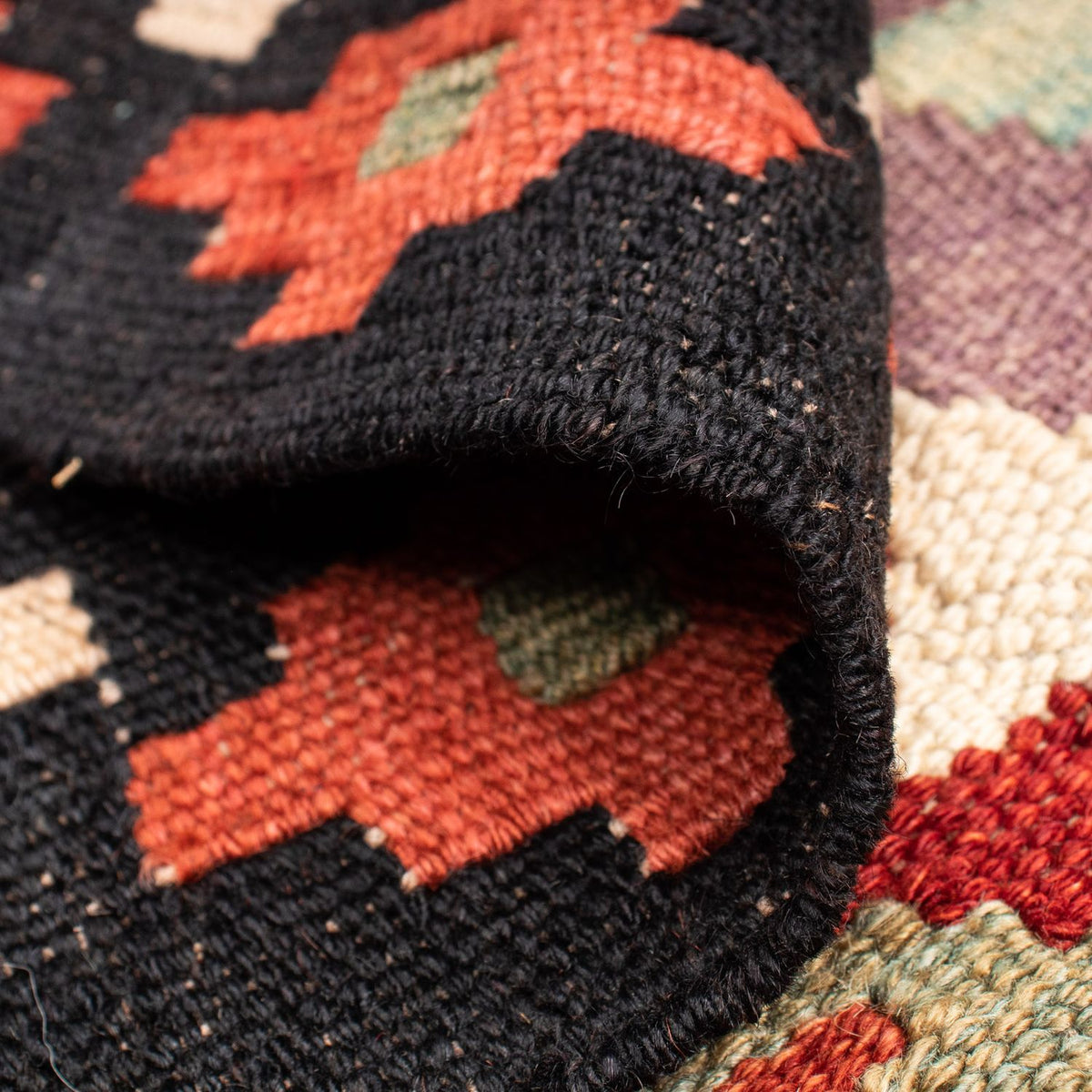 Kelim Carpet - Splash - 194 x 126 cm - flerfärgad