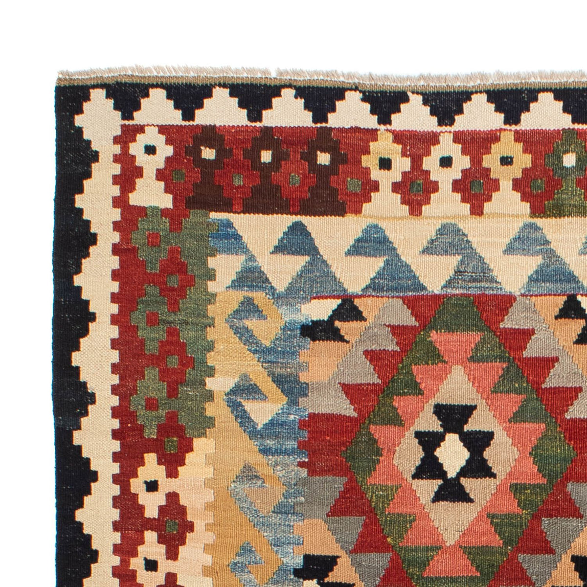 Kelim Carpet - Splash - 201 x 162 cm - flerfärgad