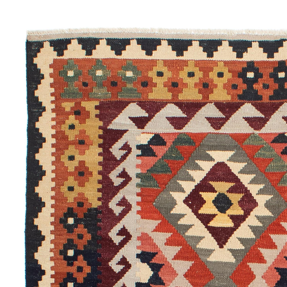 Kelim Carpet - Splash - 207 x 163 cm - flerfärgad