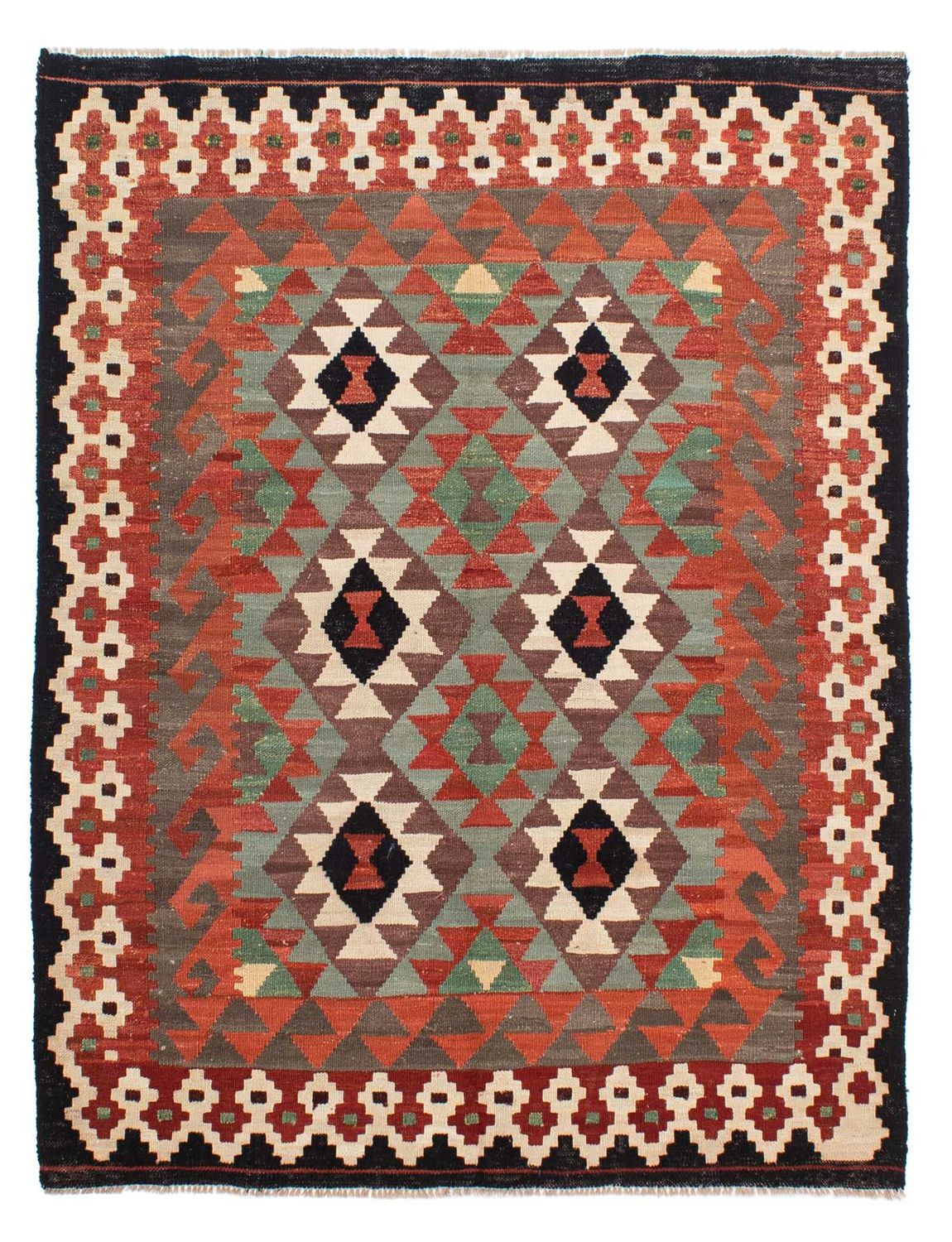 Kelim Carpet - Splash - 196 x 149 cm - flerfärgad