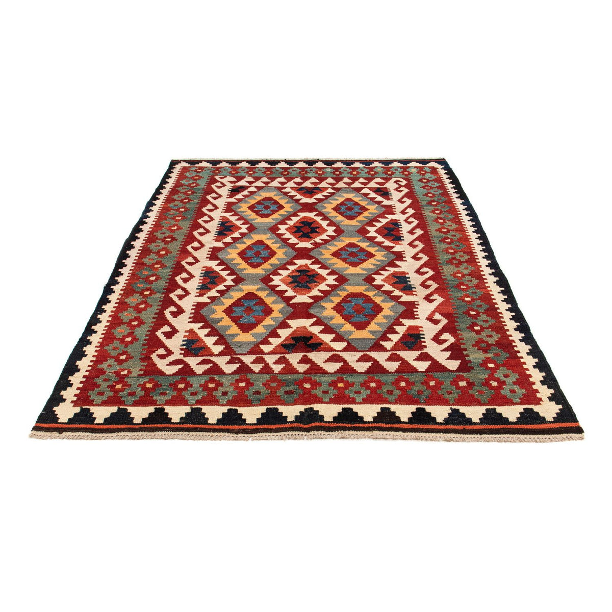 Kelim Carpet - Splash - 203 x 147 cm - flerfärgad