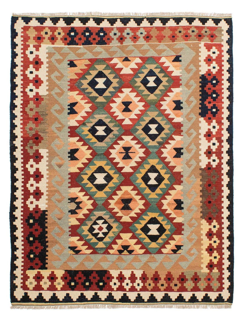 Kelim Carpet - Splash - 189 x 152 cm - flerfärgad