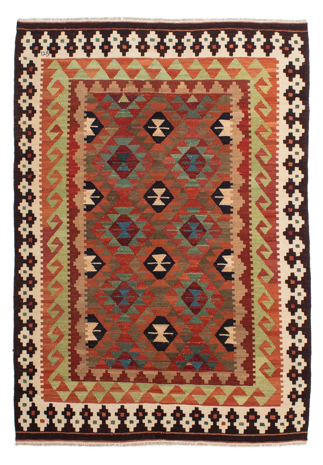 Kelim Carpet - Splash - 211 x 154 cm - flerfärgad