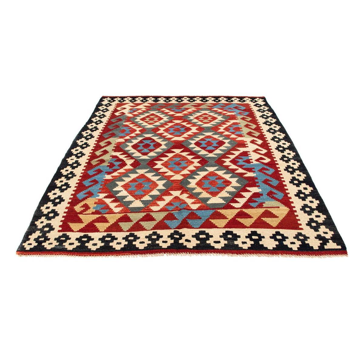 Kelim Carpet - Splash - 199 x 163 cm - flerfärgad