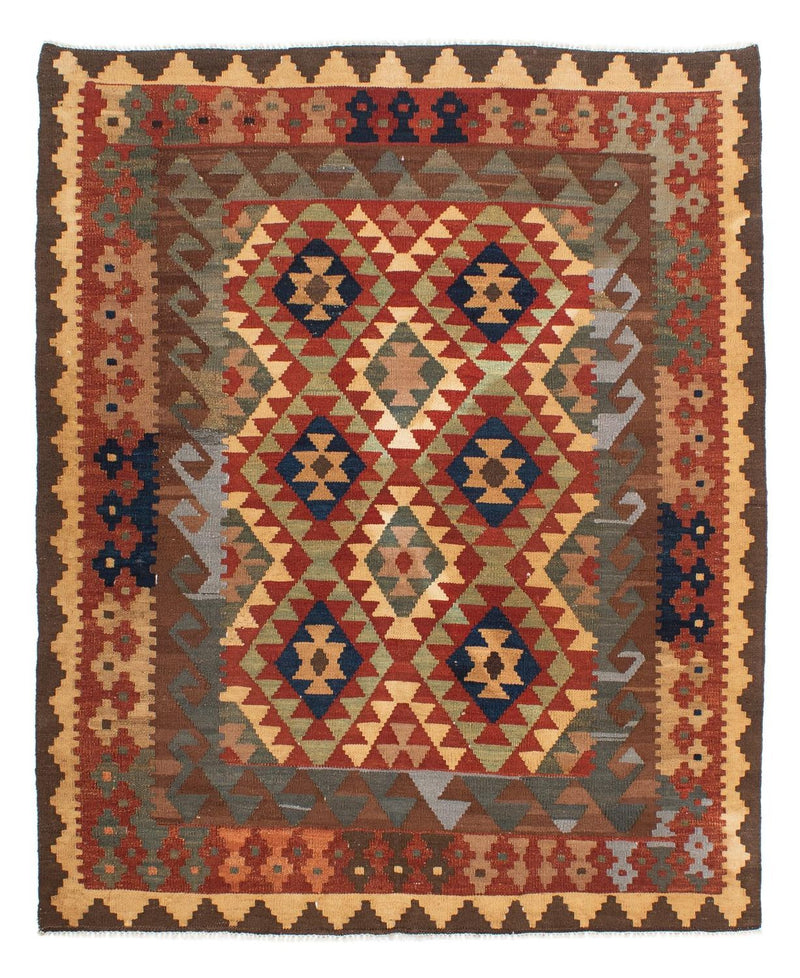 Kelim Carpet - Splash - 193 x 158 cm - flerfärgad