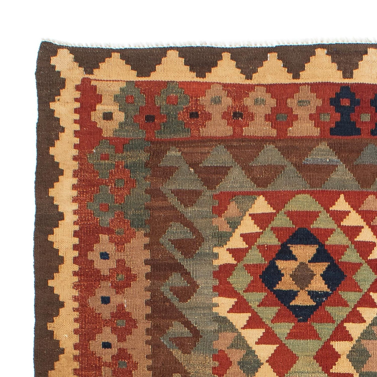 Kelim Carpet - Splash - 193 x 158 cm - flerfärgad