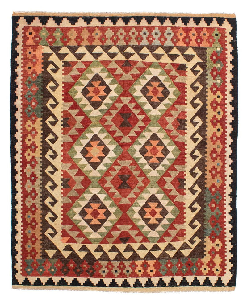 Kelim Carpet - Splash - 183 x 155 cm - flerfärgad