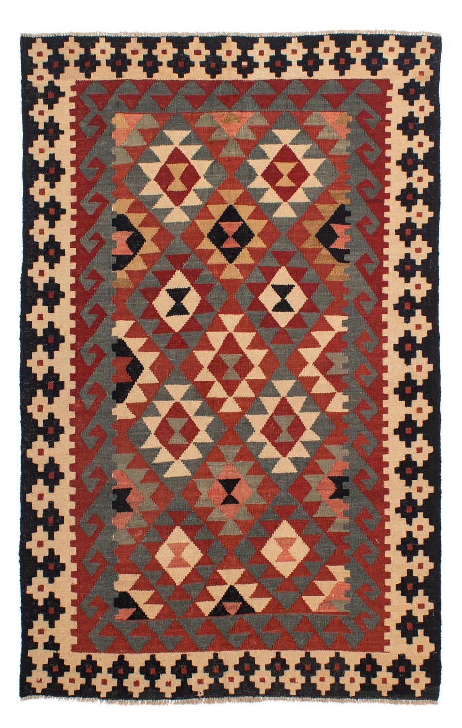 Kelim Carpet - Splash - 207 x 146 cm - flerfärgad