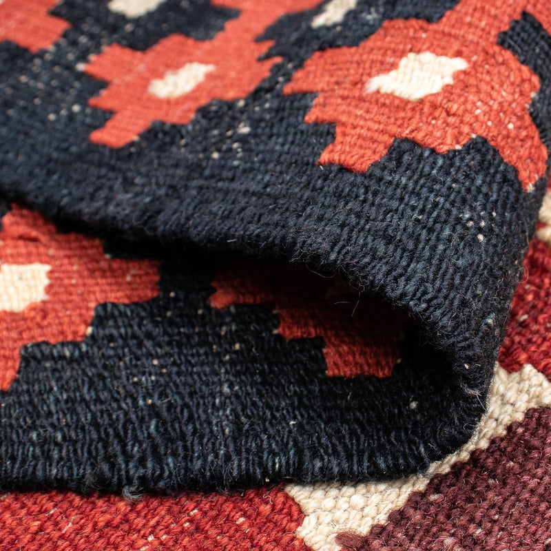 Runner Kelim Carpet - Splash - 285 x 87 cm - ljusröd