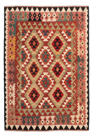 Kelim Carpet - Splash - 201 x 150 cm - flerfärgad