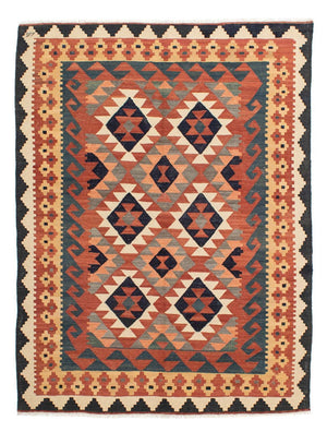 Kelim Carpet - Splash - 205 x 158 cm - flerfärgad