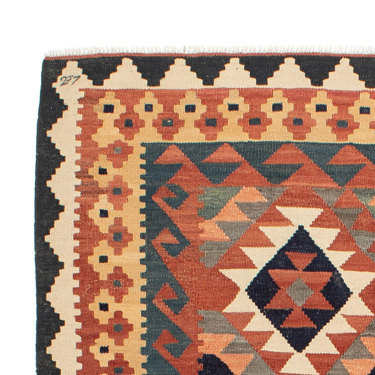 Kelim Carpet - Splash - 205 x 158 cm - flerfärgad