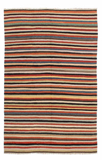 Kelim Carpet - orientalisk matta - 210 x 138 cm - flerfärgad