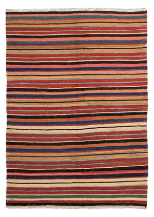 Kelim Carpet - Splash - 204 x 145 cm - flerfärgad